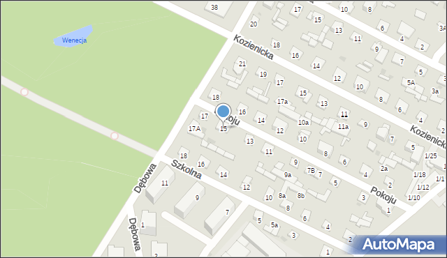 Pionki, Pokoju, 15, mapa Pionki