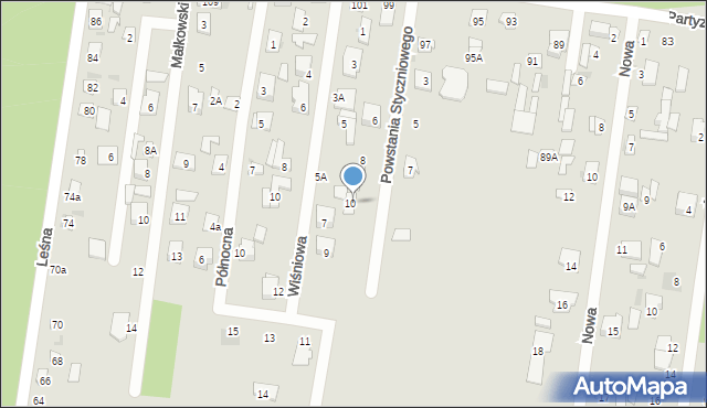 Pionki, Powstania Styczniowego, 12, mapa Pionki