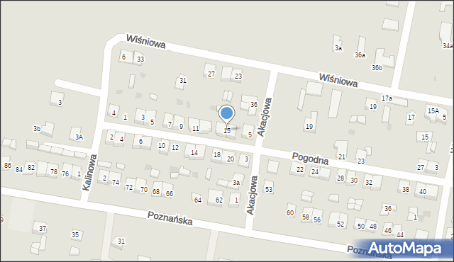 Piotrków Kujawski, Pogodna, 15, mapa Piotrków Kujawski