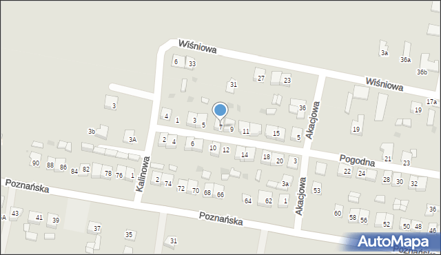 Piotrków Kujawski, Pogodna, 7, mapa Piotrków Kujawski