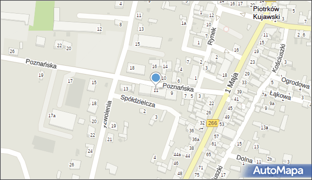 Piotrków Kujawski, Poznańska, 11, mapa Piotrków Kujawski