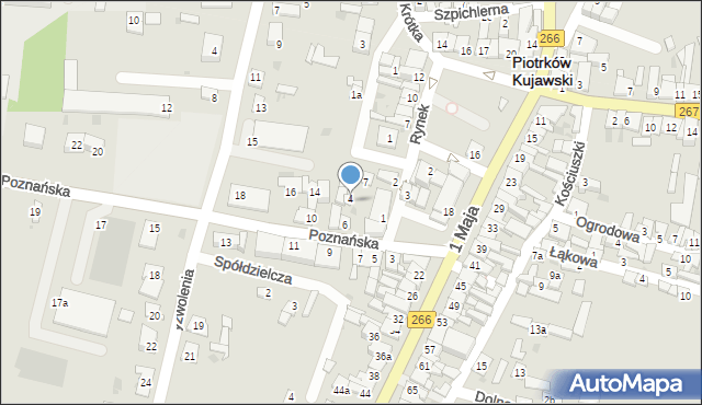Piotrków Kujawski, Poznańska, 4, mapa Piotrków Kujawski