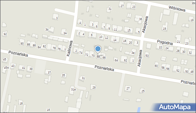 Piotrków Kujawski, Poznańska, 68, mapa Piotrków Kujawski