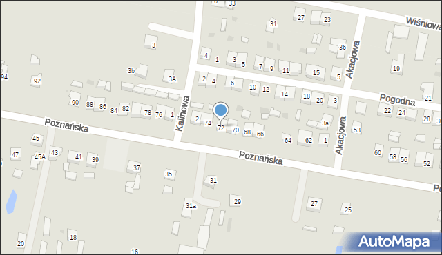 Piotrków Kujawski, Poznańska, 72, mapa Piotrków Kujawski
