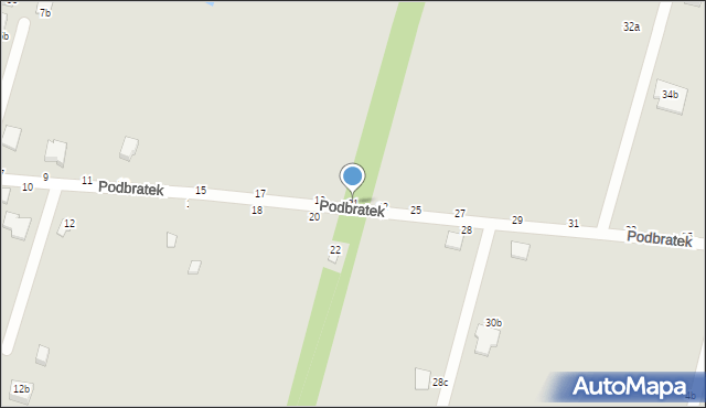 Piotrków Trybunalski, Podbratek, 21, mapa Piotrków Trybunalski