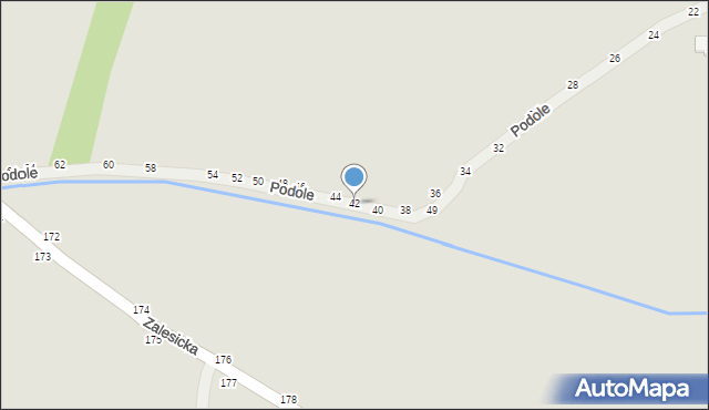 Piotrków Trybunalski, Podole, 42, mapa Piotrków Trybunalski