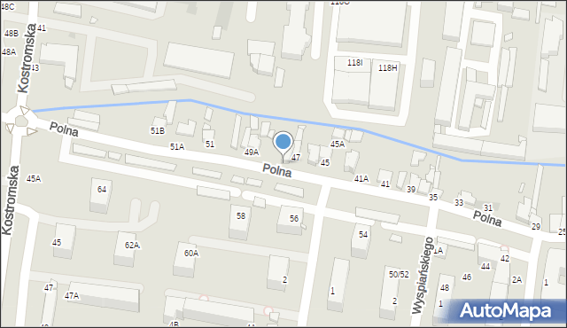Piotrków Trybunalski, Polna, 49, mapa Piotrków Trybunalski