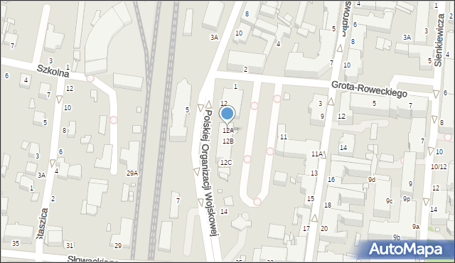 Piotrków Trybunalski, Polskiej Organizacji Wojskowej, 12A, mapa Piotrków Trybunalski