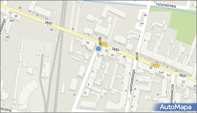 Piotrków Trybunalski, Polskiej Organizacji Wojskowej, 2, mapa Piotrków Trybunalski