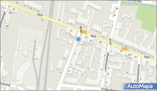 Piotrków Trybunalski, Polskiej Organizacji Wojskowej, 4, mapa Piotrków Trybunalski