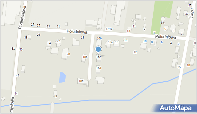 Piotrków Trybunalski, Południowa, 16c, mapa Piotrków Trybunalski