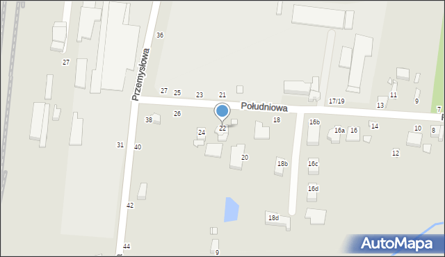 Piotrków Trybunalski, Południowa, 22, mapa Piotrków Trybunalski