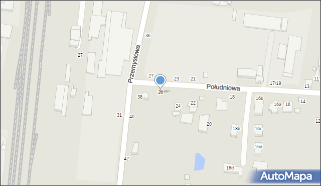 Piotrków Trybunalski, Południowa, 26, mapa Piotrków Trybunalski