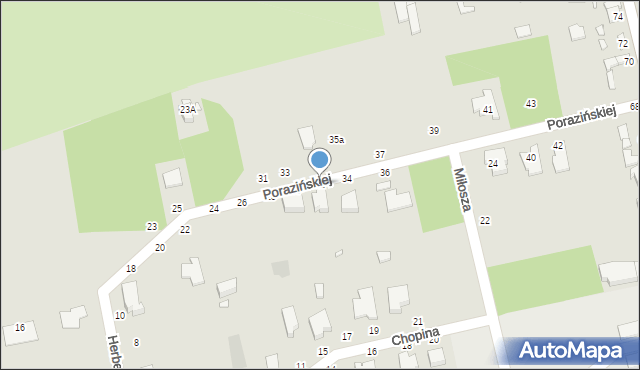Piotrków Trybunalski, Porazińskiej Janiny, 32, mapa Piotrków Trybunalski