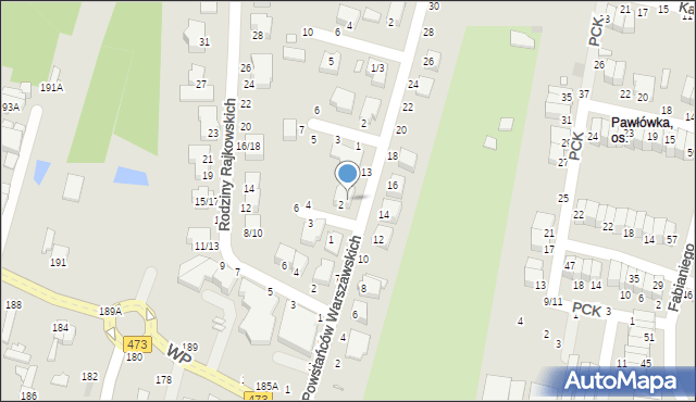 Piotrków Trybunalski, Powstańców Warszawskich, 11, mapa Piotrków Trybunalski