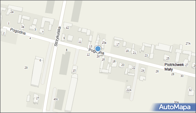 Piotrkówek Mały, Pogodna, 14, mapa Piotrkówek Mały