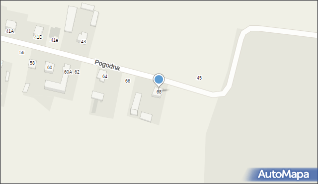 Piotrkówek Mały, Pogodna, 68, mapa Piotrkówek Mały