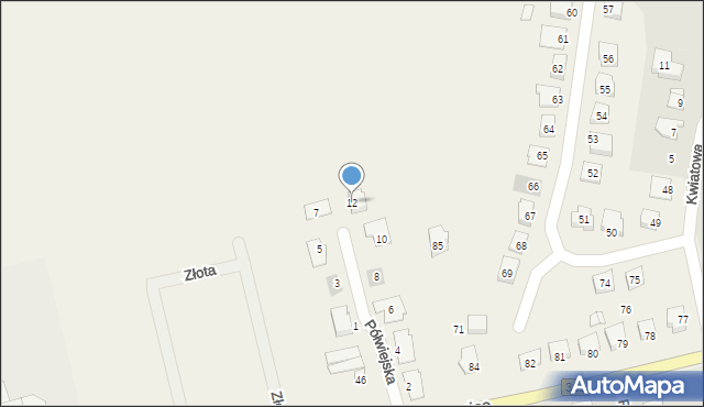 Piotrkowice, Półwiejska, 12, mapa Piotrkowice