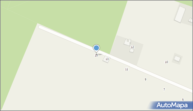 Piotrkówko, Pod Lasem, 15, mapa Piotrkówko