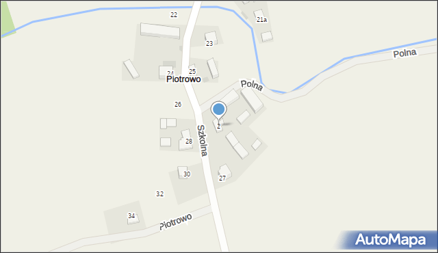 Piotrowo, Polna, 2, mapa Piotrowo