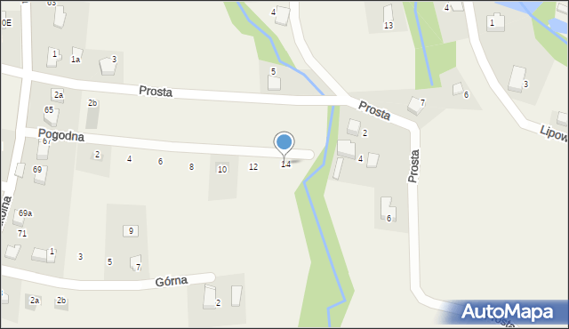 Pisarzowice, Pogodna, 14, mapa Pisarzowice
