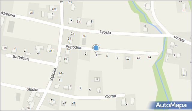 Pisarzowice, Pogodna, 4, mapa Pisarzowice