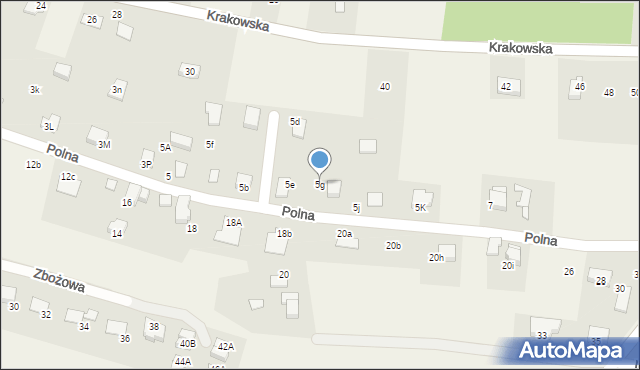 Pisarzowice, Polna, 5g, mapa Pisarzowice