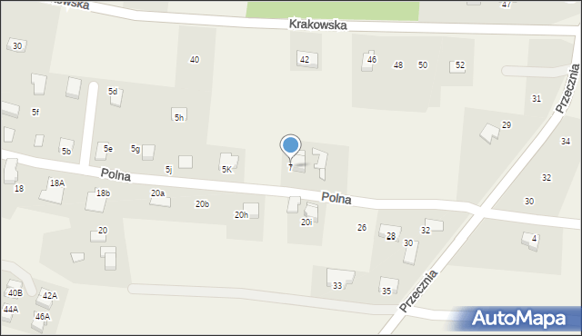 Pisarzowice, Polna, 7, mapa Pisarzowice