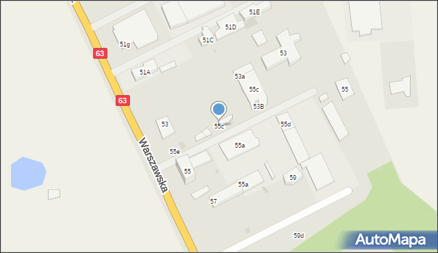Pisz, Pogodna, 55c, mapa Pisz