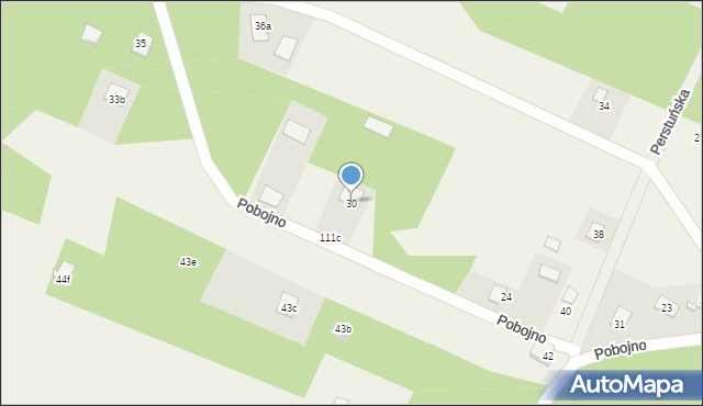 Płaska, Pobojno, 30, mapa Płaska