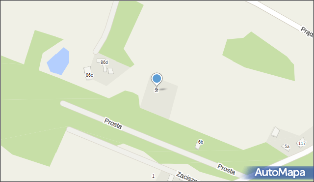 Płaska, Pobojno, 5f, mapa Płaska