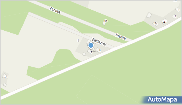 Płaska, Pobojno, 9, mapa Płaska