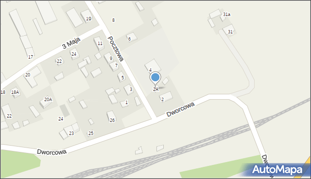 Platerów, Pocztowa, 2A, mapa Platerów
