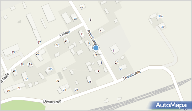 Platerów, Pocztowa, 5, mapa Platerów