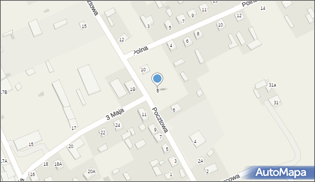 Platerów, Pocztowa, 8, mapa Platerów