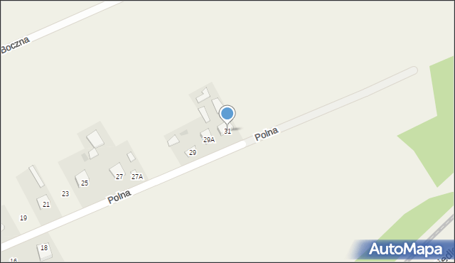 Platerów, Polna, 31, mapa Platerów