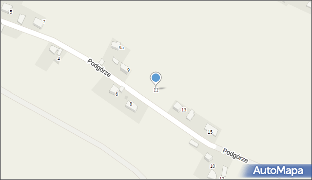 Płaza, Podgórze, 11, mapa Płaza