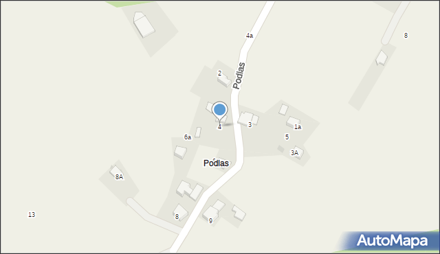 Płaza, Podlas, 4, mapa Płaza