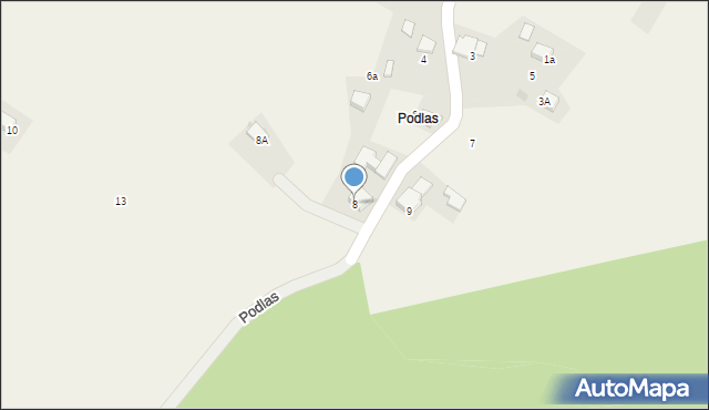 Płaza, Podlas, 8, mapa Płaza