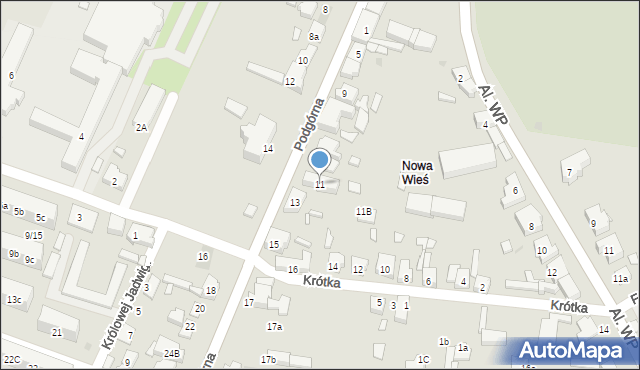 Pleszew, Podgórna, 11, mapa Pleszew