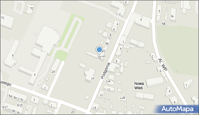 Pleszew, Podgórna, 12, mapa Pleszew