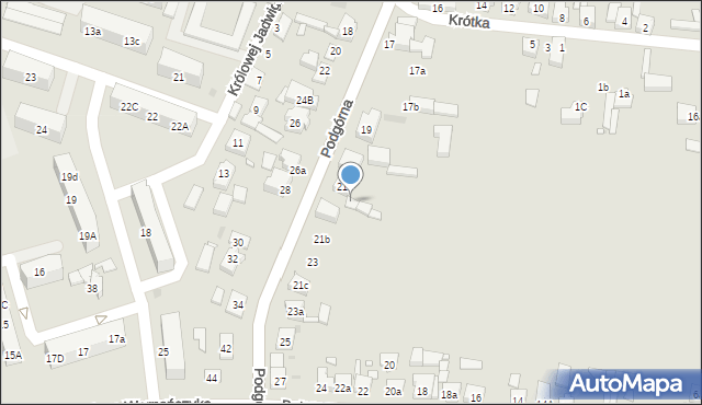 Pleszew, Podgórna, 21a, mapa Pleszew