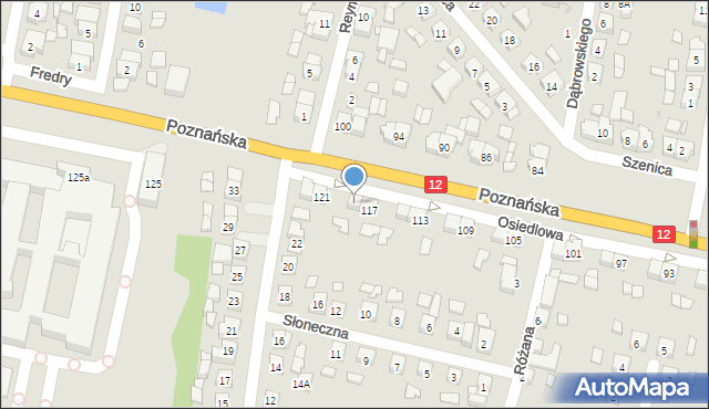 Pleszew, Poznańska, 119, mapa Pleszew