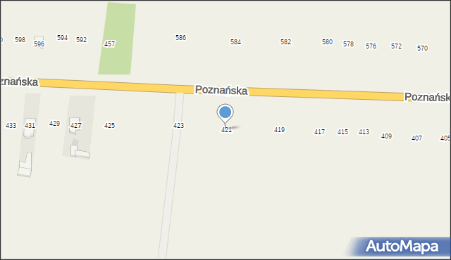 Płochocin, Poznańska, 421, mapa Płochocin