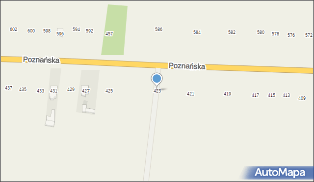 Płochocin, Poznańska, 423, mapa Płochocin