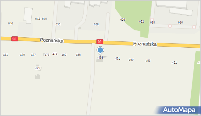 Płochocin, Poznańska, 463, mapa Płochocin