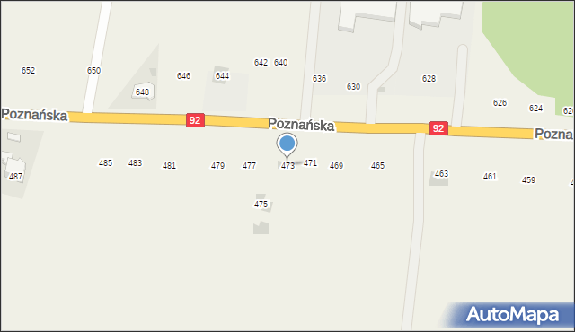Płochocin, Poznańska, 473, mapa Płochocin