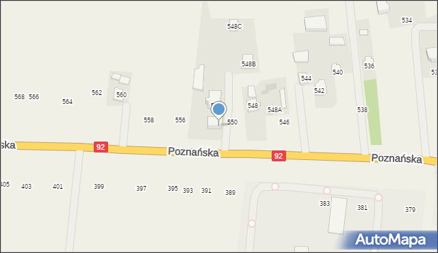 Płochocin, Poznańska, 552, mapa Płochocin