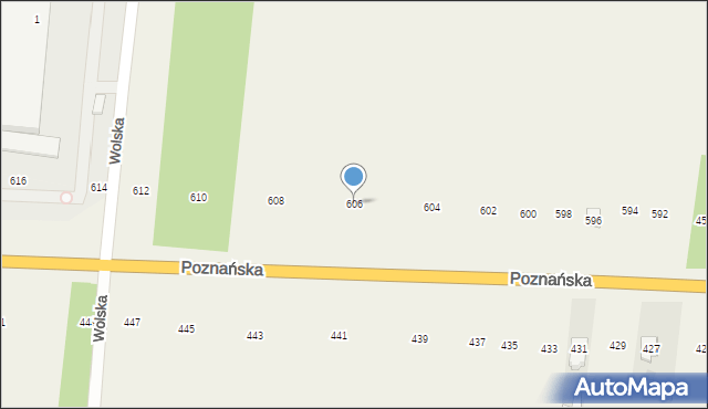 Płochocin, Poznańska, 606, mapa Płochocin
