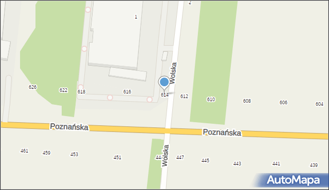Płochocin, Poznańska, 614, mapa Płochocin